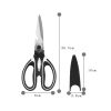 Multifunctional Heavy Duty Ultra Sharp Kitchen Shears with Cover, Stainless Steel Kitchen Scissor with Beer Bottle Opener, Fish Scale Remover and Nut