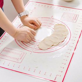 Silicone Non-stick Rolling Dough Mat Baking Pad Pastry Bakeware Kitchen Gadgets (size: Black_60*60cm)