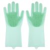 1 Pair Gloves Kitchen Silicone Cleaning Gloves Magic Dish Washing for Household Scrubber Rubber Kitchen Clean Tool