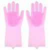 1 Pair Gloves Kitchen Silicone Cleaning Gloves Magic Dish Washing for Household Scrubber Rubber Kitchen Clean Tool