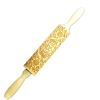 Wooden Christmas Rolling Pins Rock Snowflake Elk Embossing Baking Tool Cookies Biscuit Fondant Cake Patterned Roller