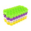 Silicone 37 Cubes Honeycomb Shape Ice Cube Maker Tray Mold Storage Container