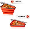 Reusable Pizza Storage Container with 5 Microwavable Serving Trays - Adjustable Pizza Slice Container to Organize & Save Space - BPA Free, Microwave,