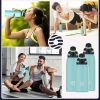 Healter 20oz Leakproof Free Drinking Water Bottle with Spout Lid for;  600ml Stainless Steel Sports Water Bottle for Fitness;  Gym and Outdoor Sports