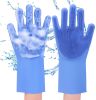 1 Pair Gloves Kitchen Silicone Cleaning Gloves Magic Dish Washing for Household Scrubber Rubber Kitchen Clean Tool