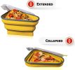 Reusable Pizza Storage Container with 5 Microwavable Serving Trays - Adjustable Pizza Slice Container to Organize & Save Space - BPA Free, Microwave,