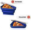 Reusable Pizza Storage Container with 5 Microwavable Serving Trays - Adjustable Pizza Slice Container to Organize & Save Space - BPA Free, Microwave,