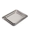 Wholesale stainless steel square plate 304 stainless steel rice plate rectangular tray barbecue plate stainless steel plate dish plate